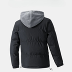 Veste d'hiver matelassée pour homme avec capuche polaire || VENTE DE DÉSTOCKAGE