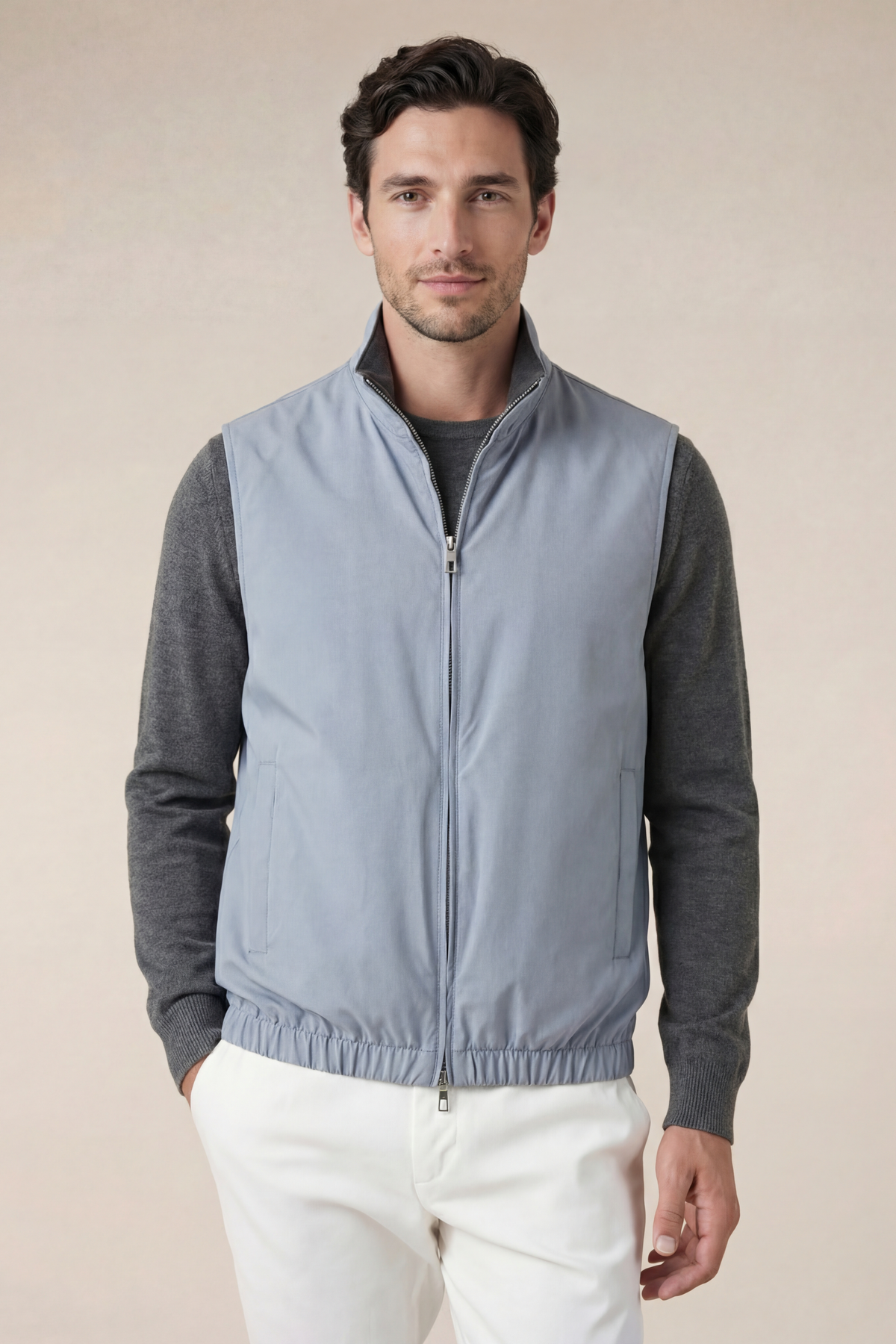 Wendbare Weste Babyblau