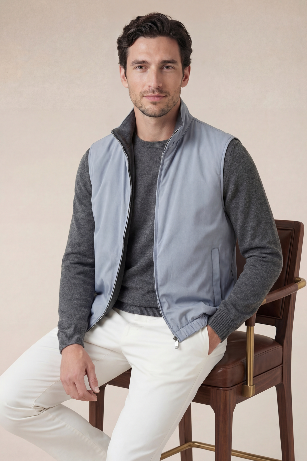 Wendbare Weste Babyblau