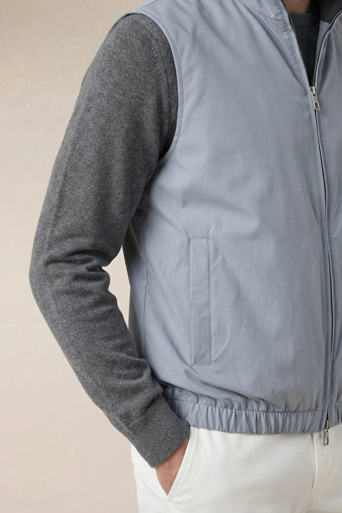Wendbare Weste Babyblau
