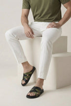 Amalfi Leather Sandal Black Olive