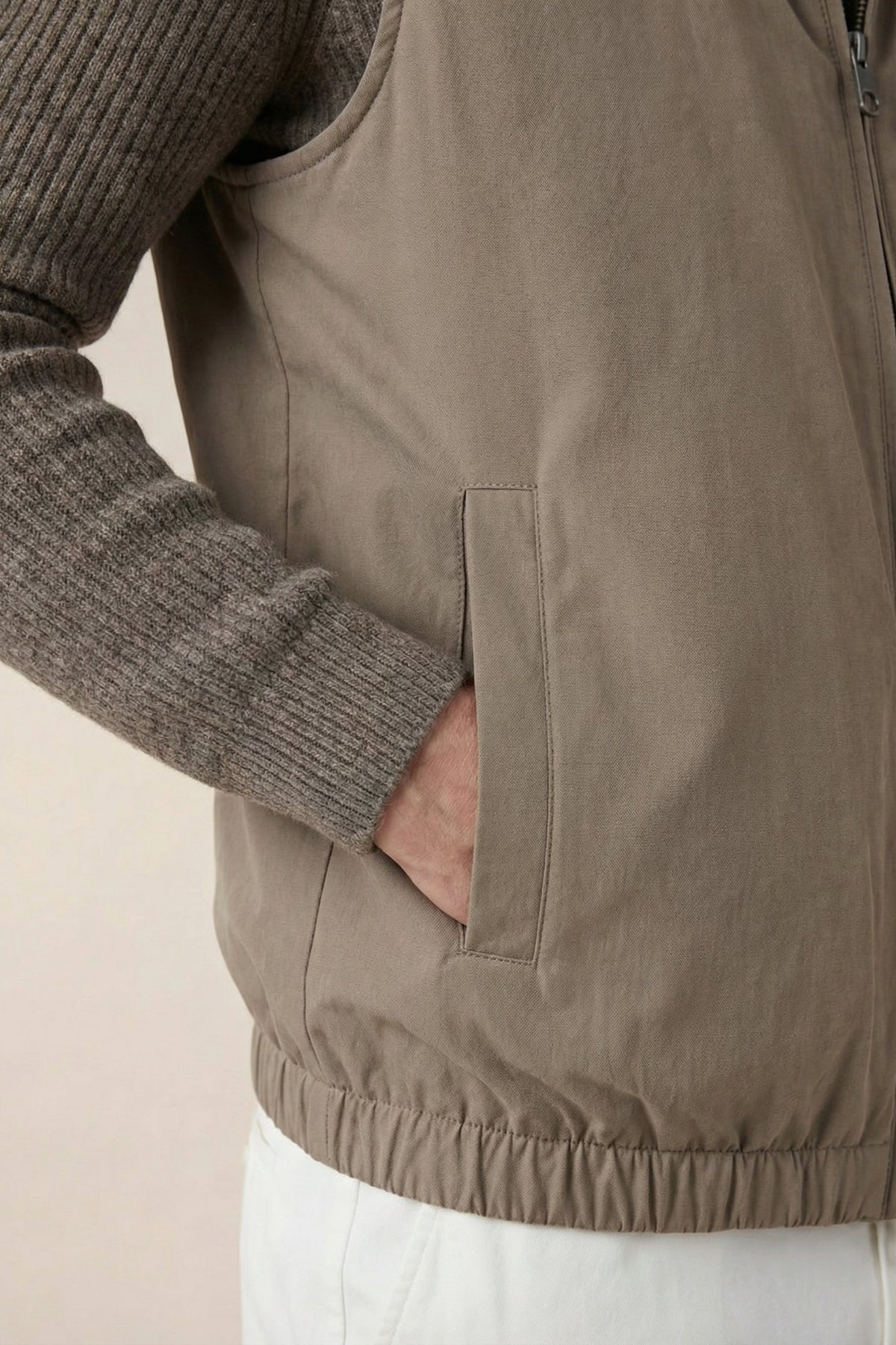 Wendbare Weste Taupe