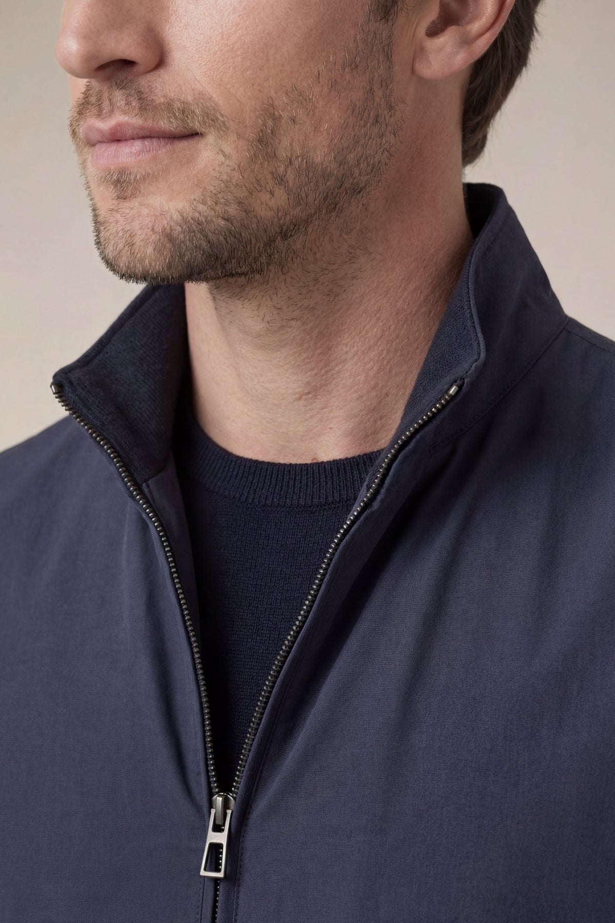 Gilet réversible bleu marine