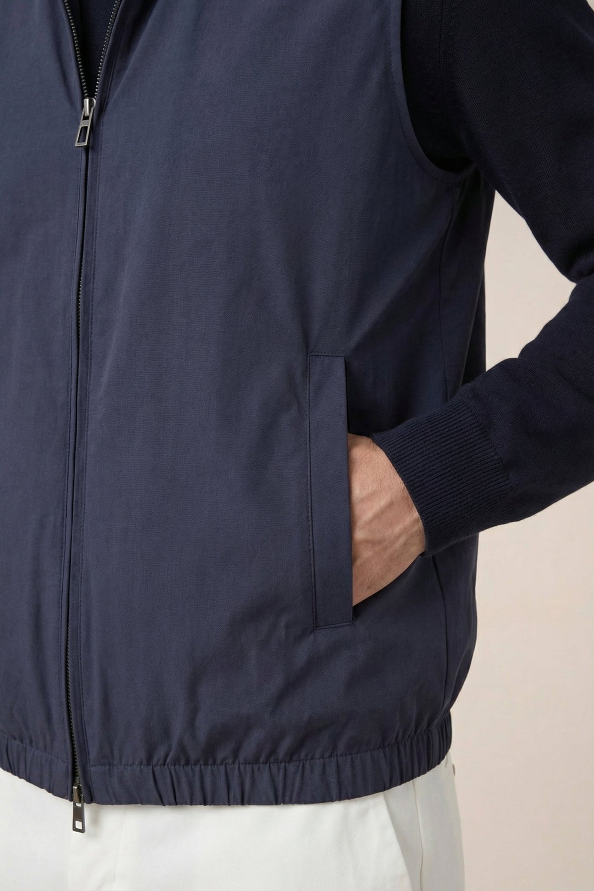 Gilet réversible bleu marine