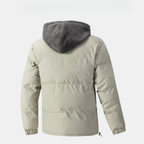 Veste d'hiver matelassée pour homme avec capuche polaire || VENTE DE DÉSTOCKAGE