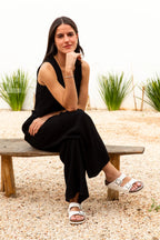 Capri Leather Sandal — White