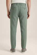 Pantalon en lin Amalfi vert olive