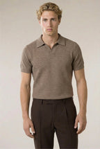 Ravello Strick-Polo Taupe