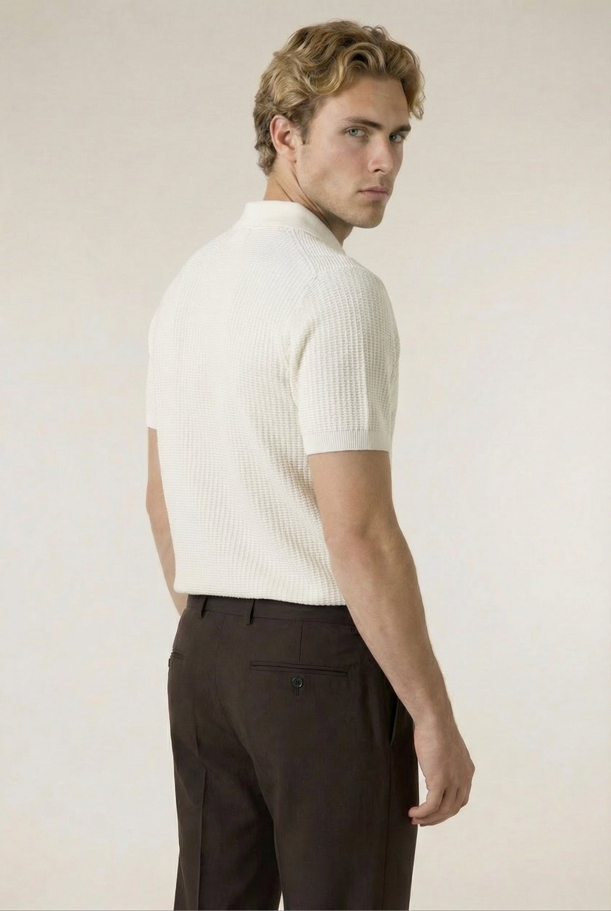 Ravello Strick-Polo Creme