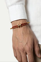 Bracelet Constantino Bordeaux/Or