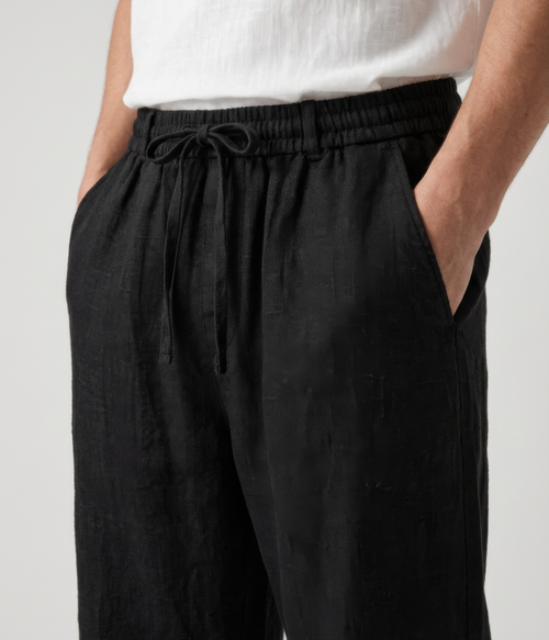 Pantalon en lin noir