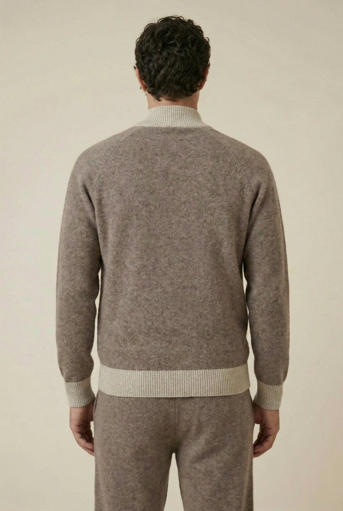 Ensemble en cachemire Como beige