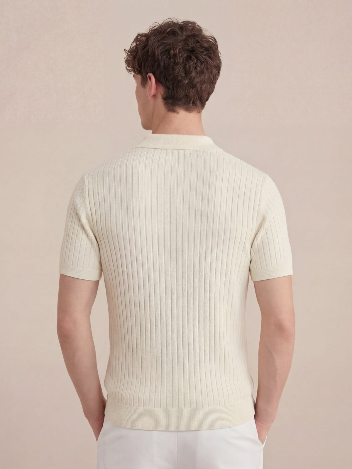 Capri Strickpolo Beige