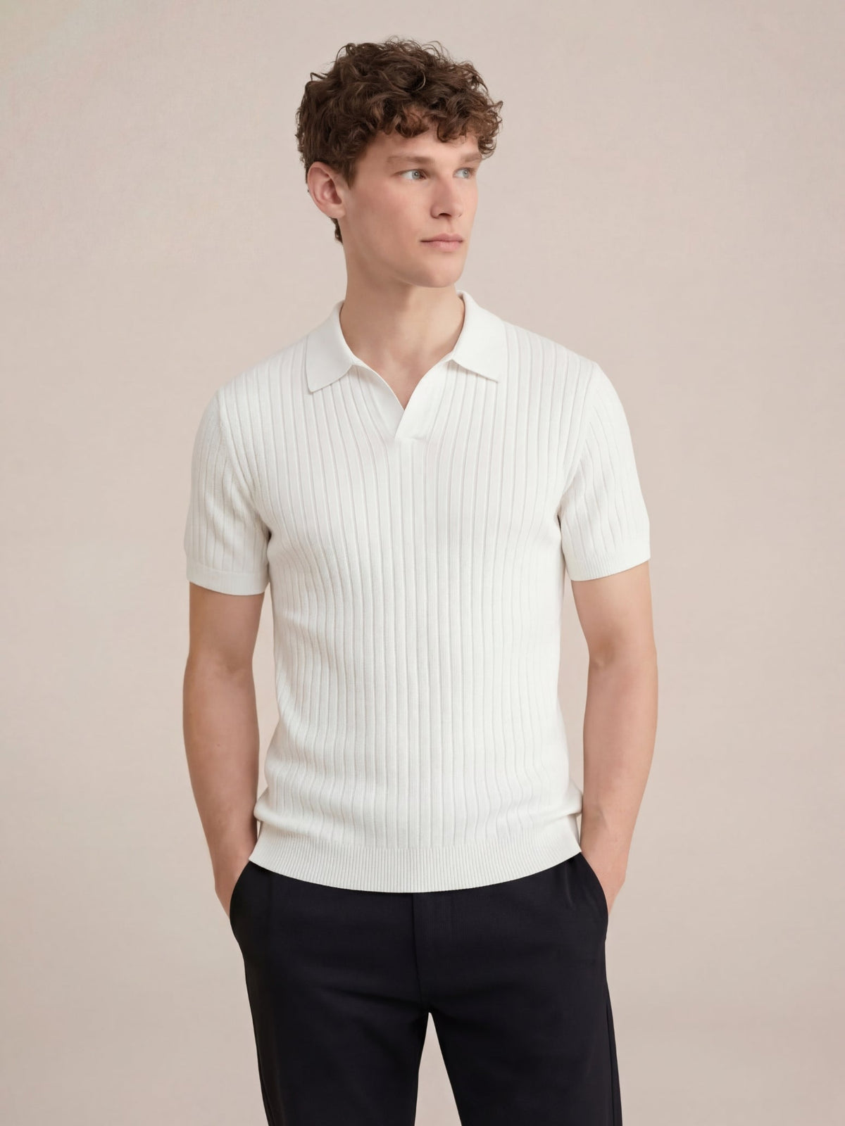 Capri Strickpolo Weiß
