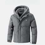 Veste d'hiver matelassée pour homme avec capuche polaire || VENTE DE DÉSTOCKAGE