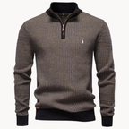 Pull en maille quart de zip pour homme - Vente de liquidation