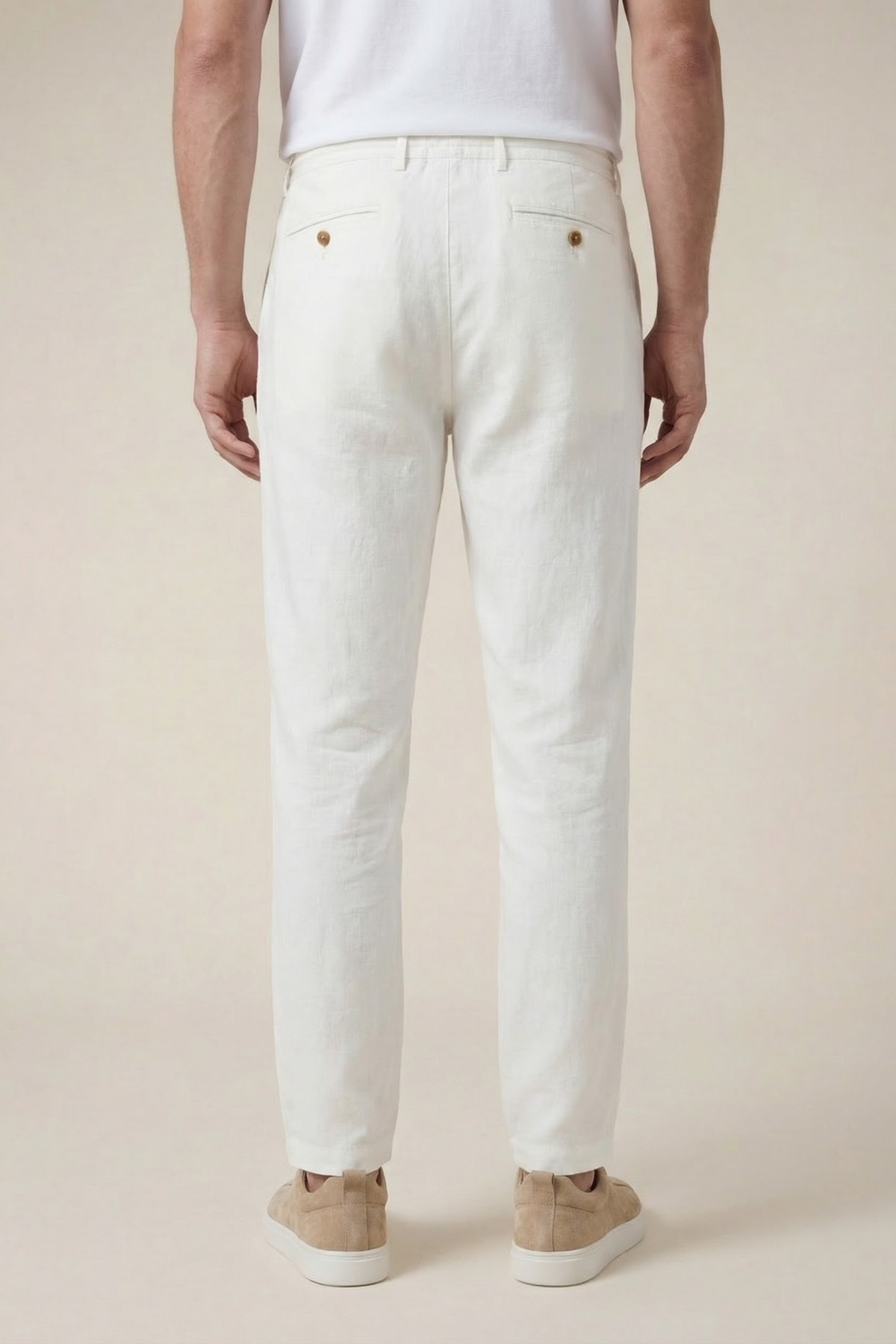 Pantalon en lin Amalfi blanc