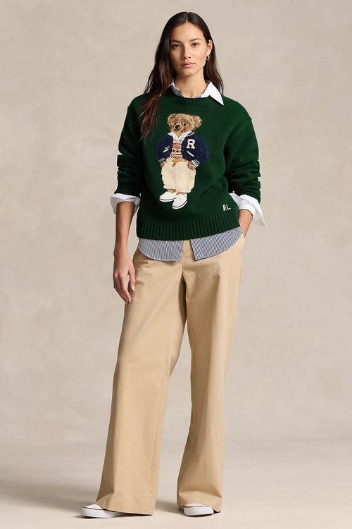 Pull femme | Polo Bear vert