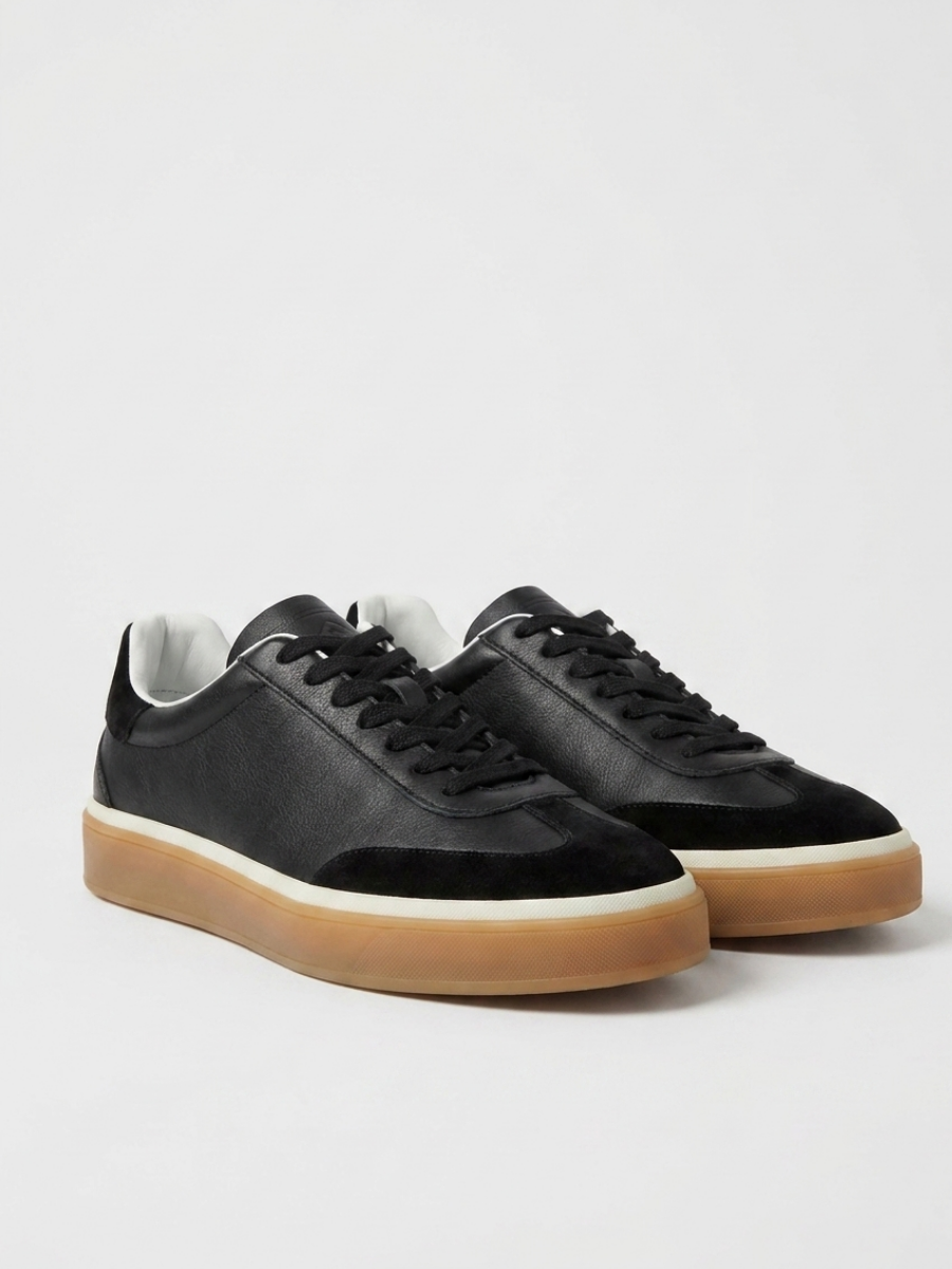 Black Leather Corso Trainer