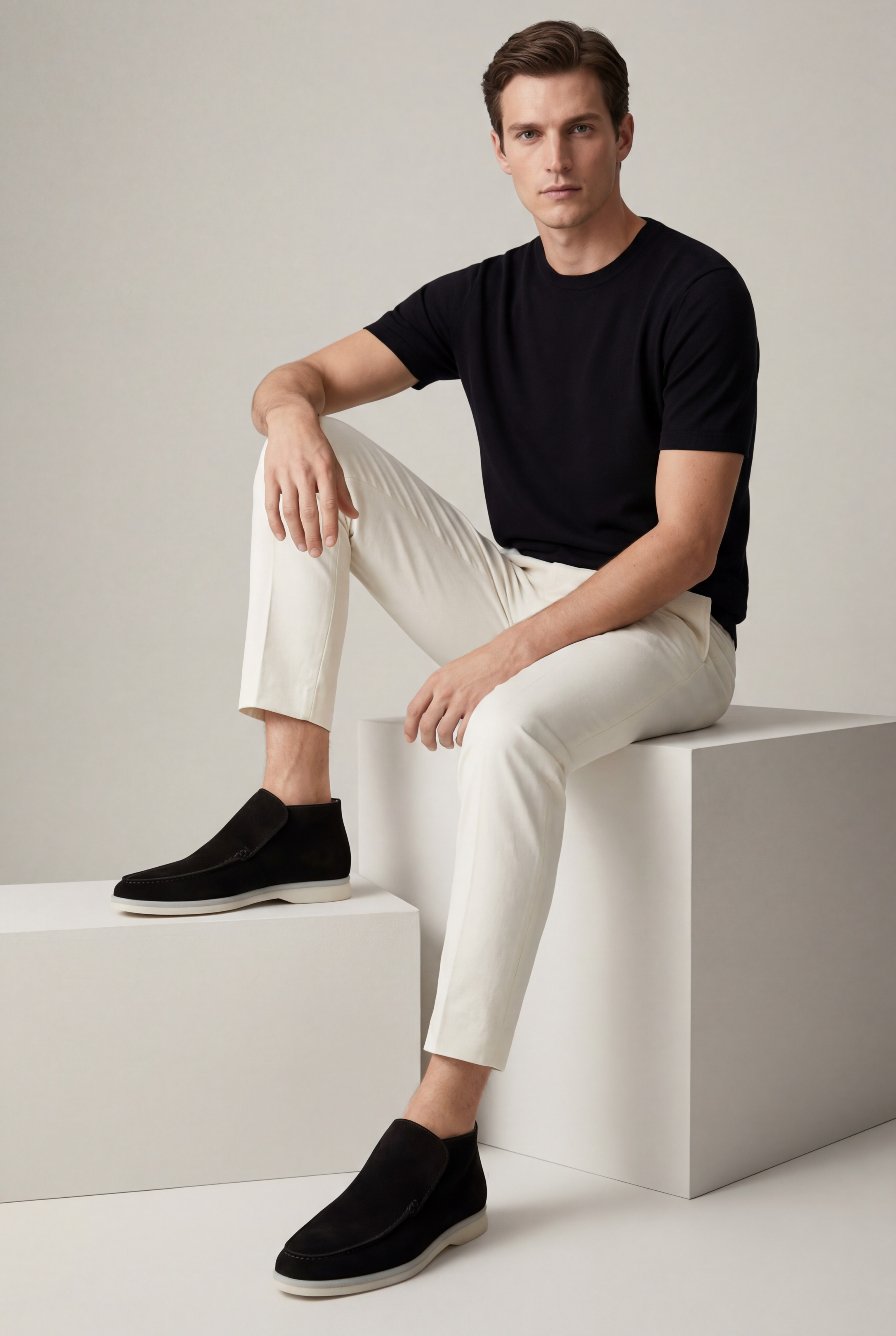 Amalfi Suede City Loafer Black