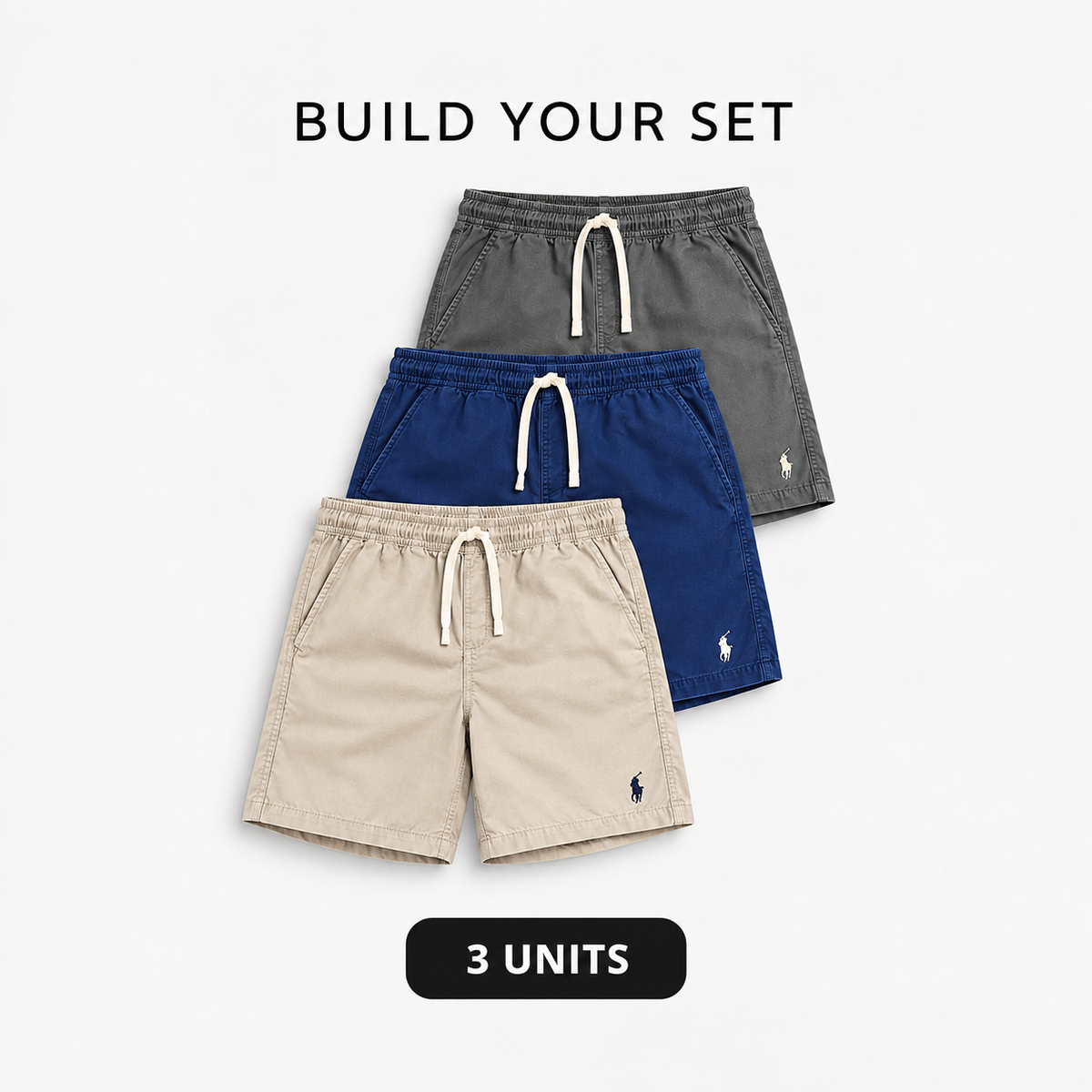Set aus 3 Sarja-Twill-Shorts