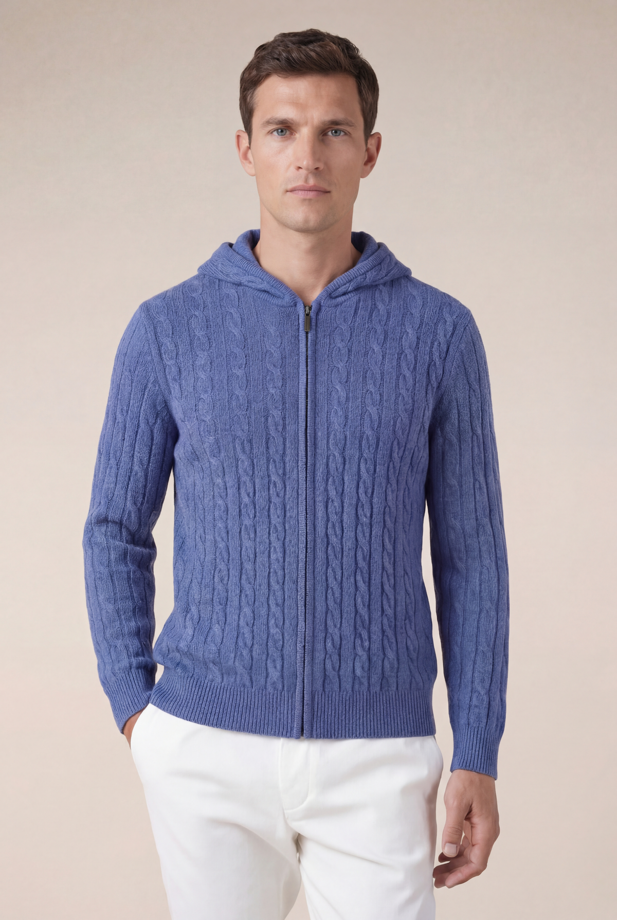 Como Kaschmir-Hoodie Blau