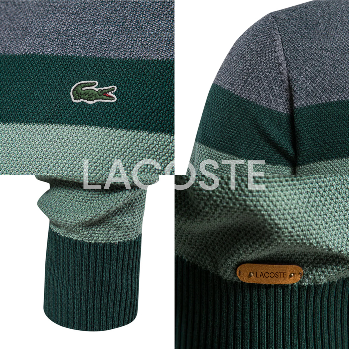 L.C. Baumwollpullover mit Rundhalsausschnitt