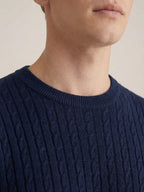 Nerano Strick-T-Shirt Marineblau