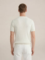 Nerano Grobstrick-T-Shirt Weiß