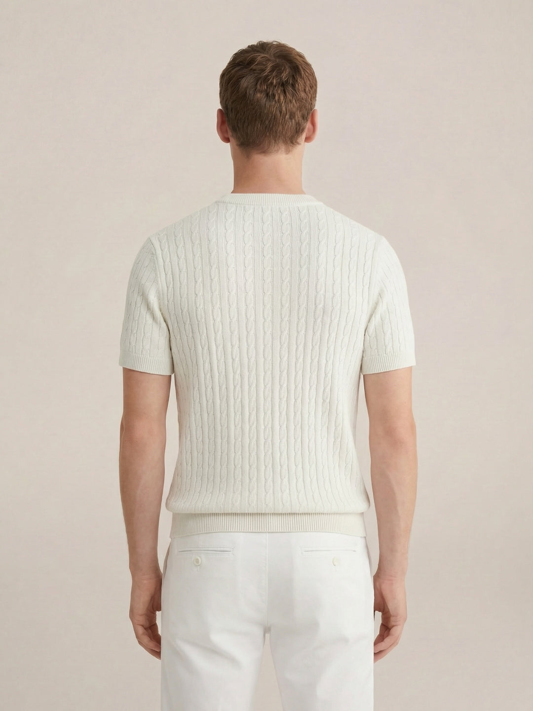 Nerano Grobstrick-T-Shirt Weiß