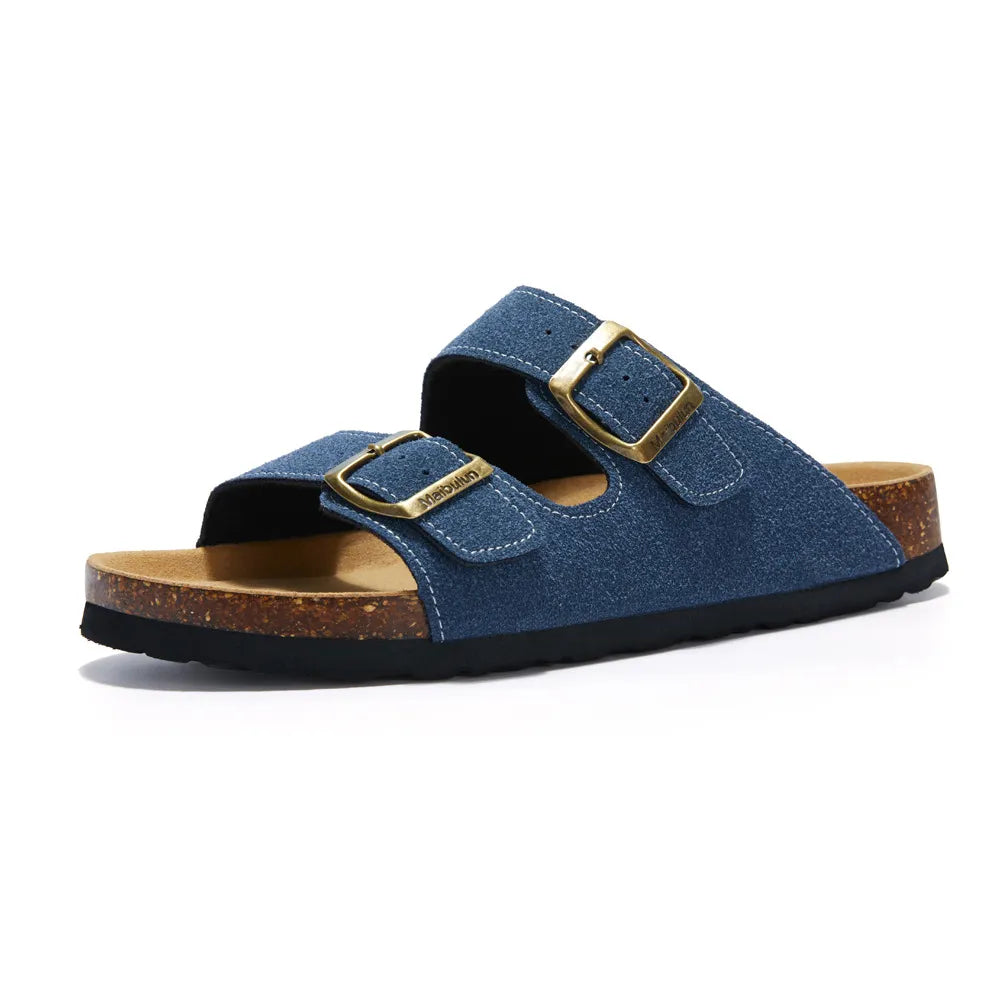 Capri Suede Sandal — Blue