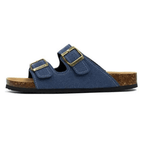 Capri Suede Sandal — Blue