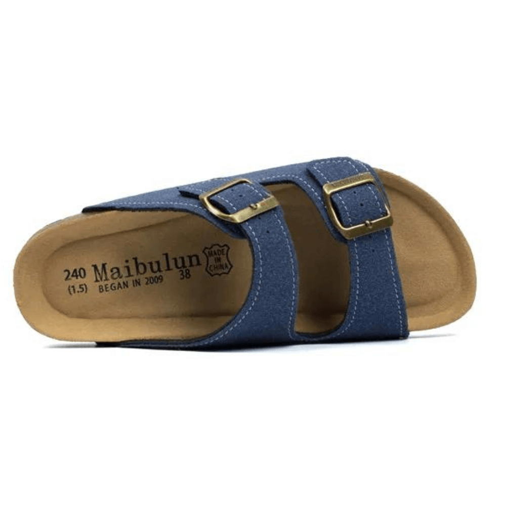 Capri Suede Sandal — Blue