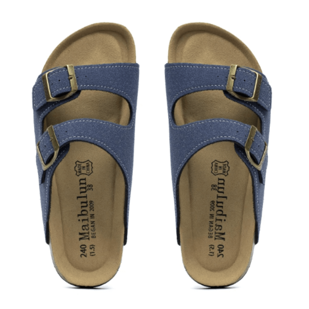 Capri Suede Sandal — Blue