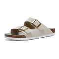 Capri Suede Sandal — Cream
