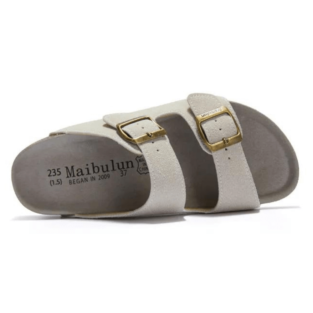 Capri Suede Sandal — Cream