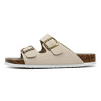 Capri Suede Sandal — Cream