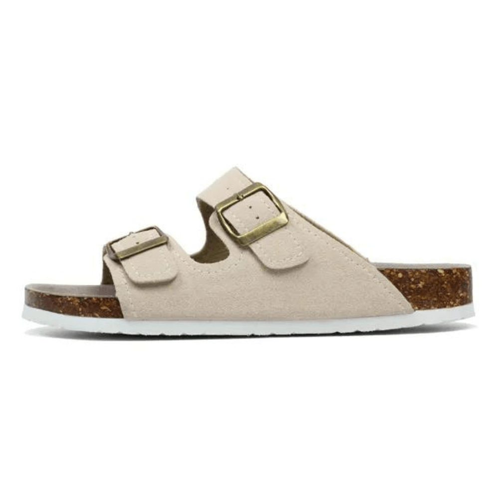 Capri Suede Sandal — Cream