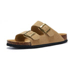 Capri Suede Sandal — Light Brown