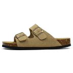 Capri Suede Sandal — Light Brown