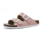 Capri Suede Sandal — Pink