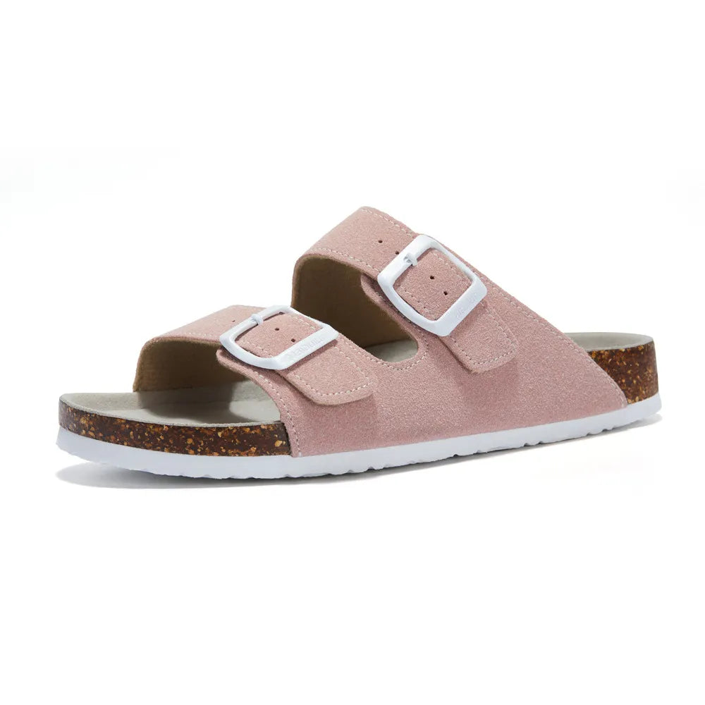 Capri Suede Sandal — Pink