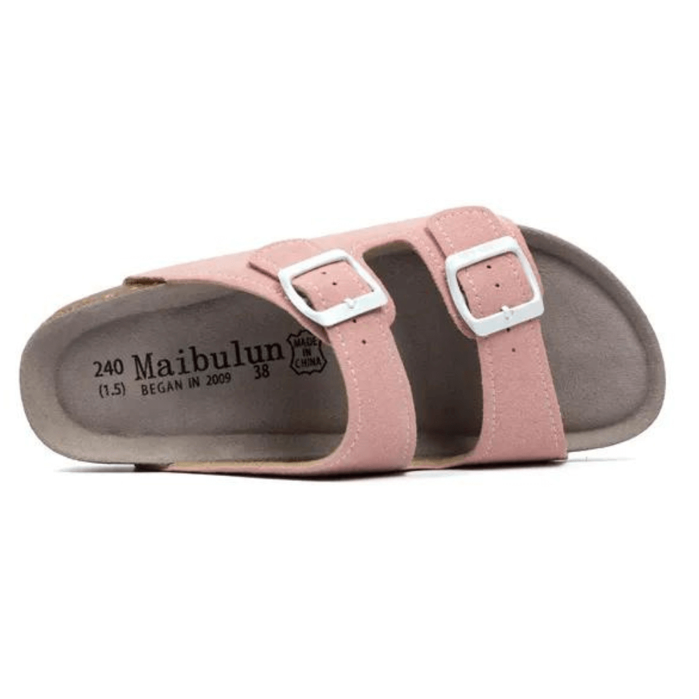 Capri Suede Sandal — Pink