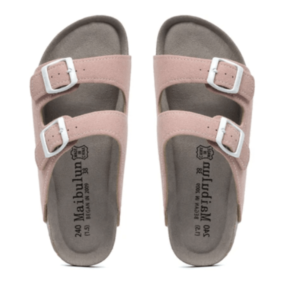 Capri Suede Sandal — Pink