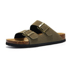 Capri Suede Sandal — Moss Green