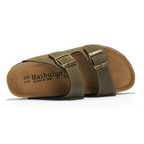 Capri Suede Sandal — Moss Green