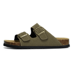 Capri Suede Sandal — Moss Green