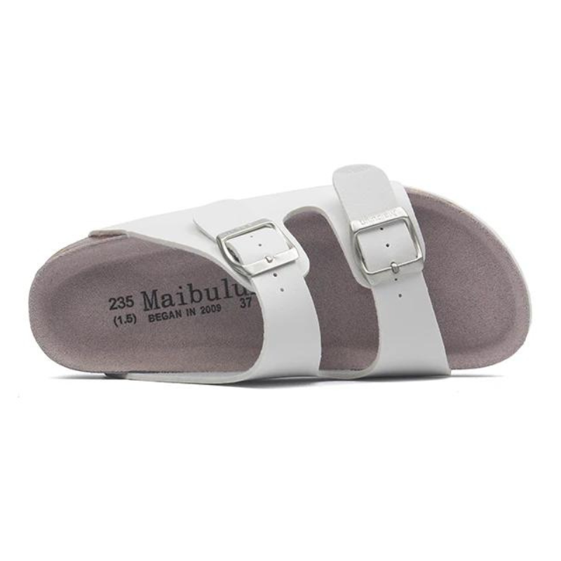 Capri Leather Sandal — White