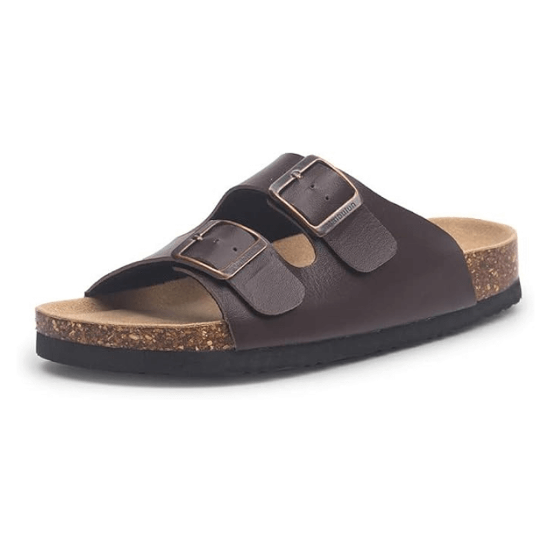 Capri Leather Sandal — Brown