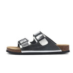 Capri Leather Sandal — Silver
